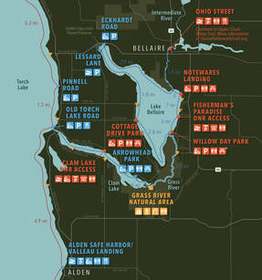 Paddle map of Grass River